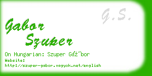 gabor szuper business card